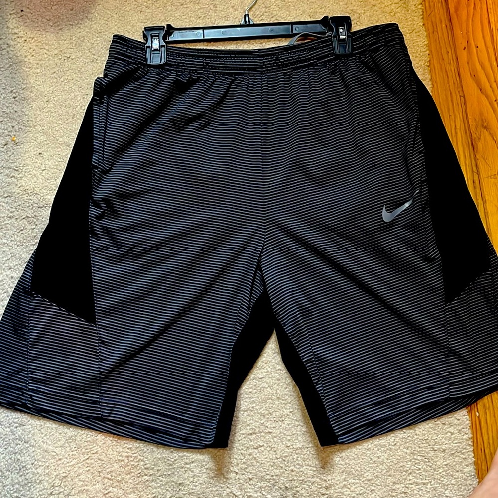 Large Black Nike Dri-fit Athletic Shorts